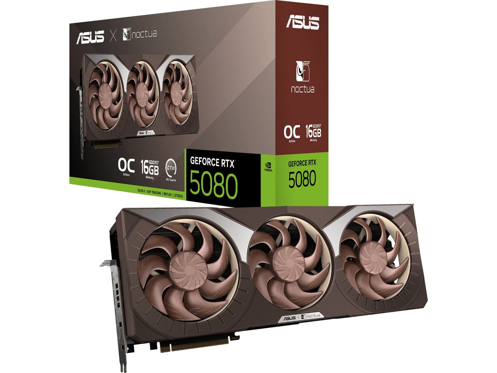 ASUS - RTX 5080 OC Noctua 16GB Graphics Cards - PCI Express 5.0 x16