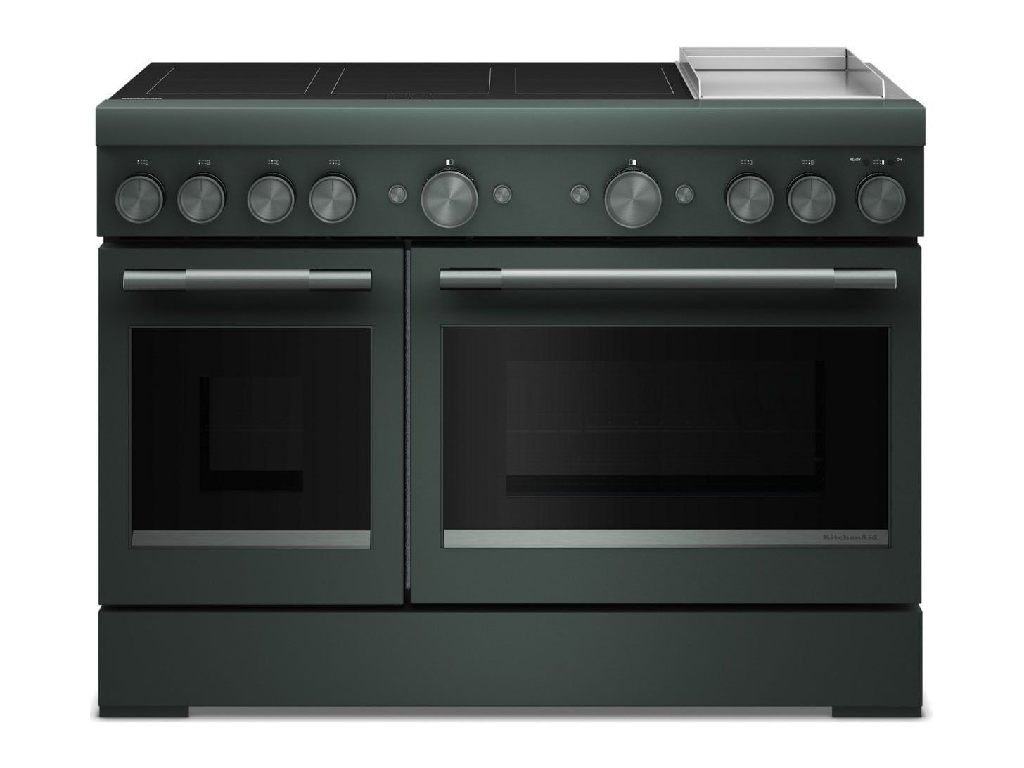 KitchenAid - 6.3 Cu. Ft. 6-Element Induction Commercial-Style Range with Griddle 48-Inch Wide Juniper Ovens & Ranges