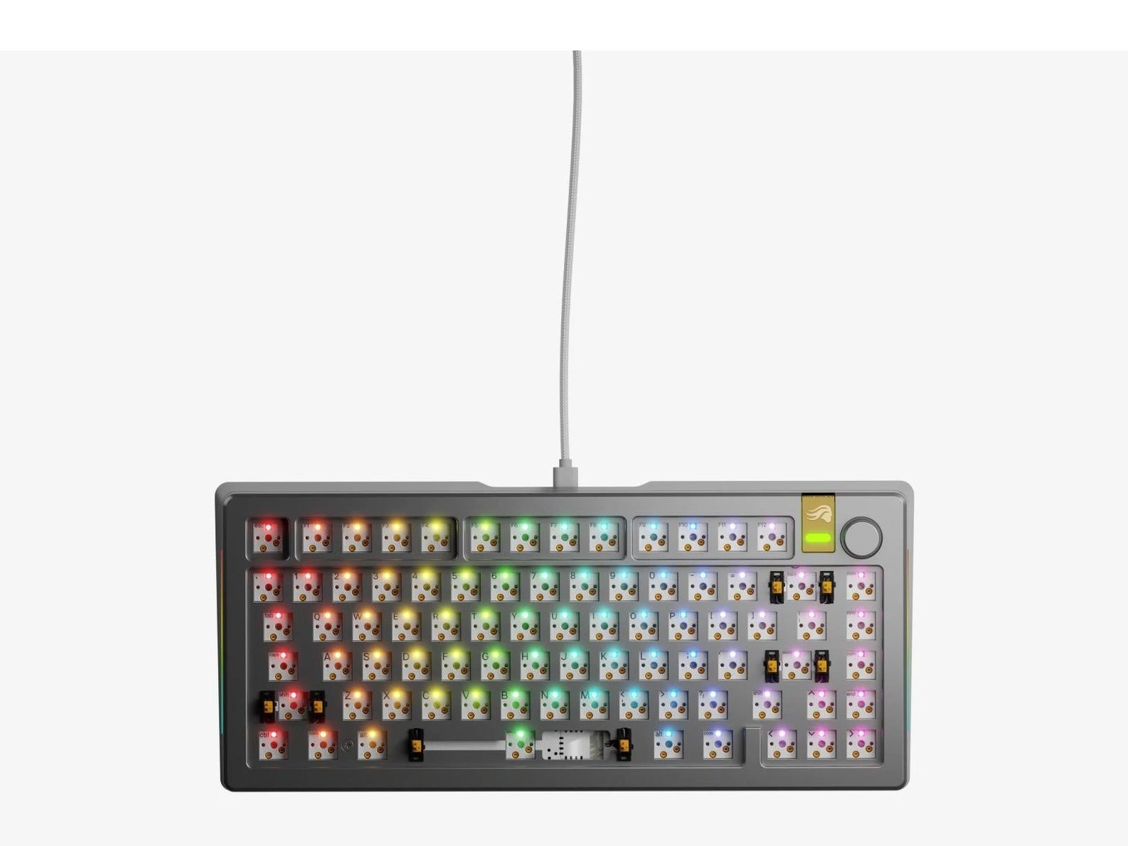 Glorious - GMMK 3 PRO HE Barebones 75% Mechanical Keyboards - Silver
