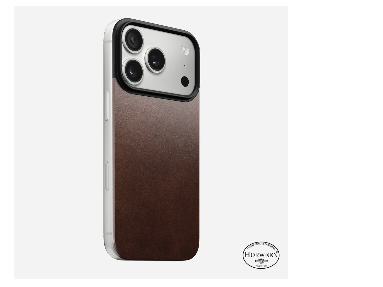 Nomad - Magnetic Leather Back - iPhone 17 Pro Phone Cases - Rustic Brown