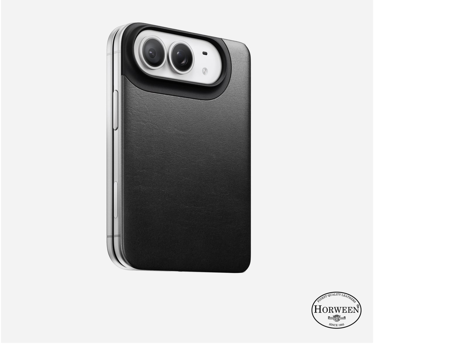 Nomad - Magnetic Leather Back - iPhone Duo Phone Cases - Black