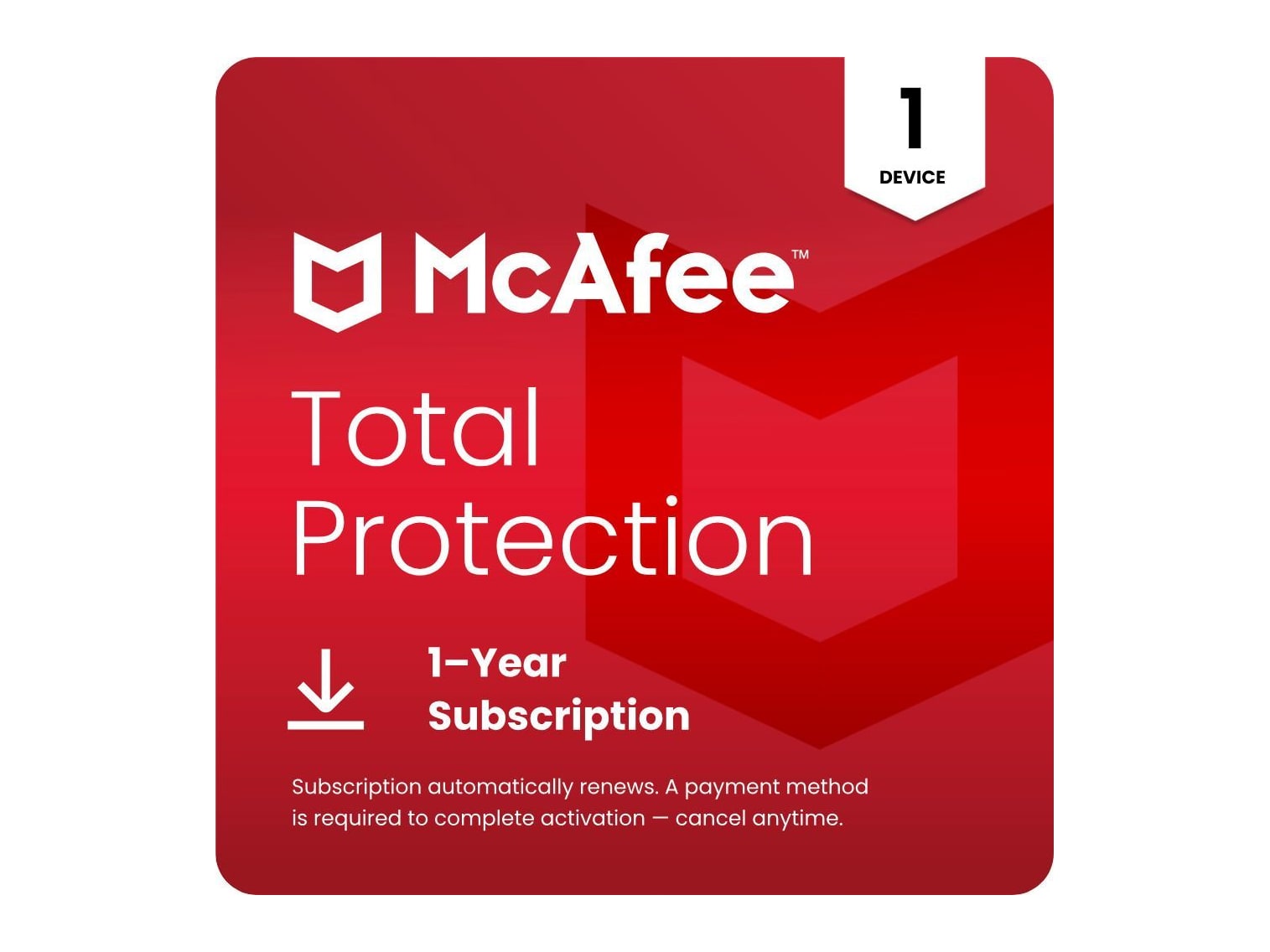 McAfee - Total Protection 2026 (1 Device, 1-Year) Antivirus Software