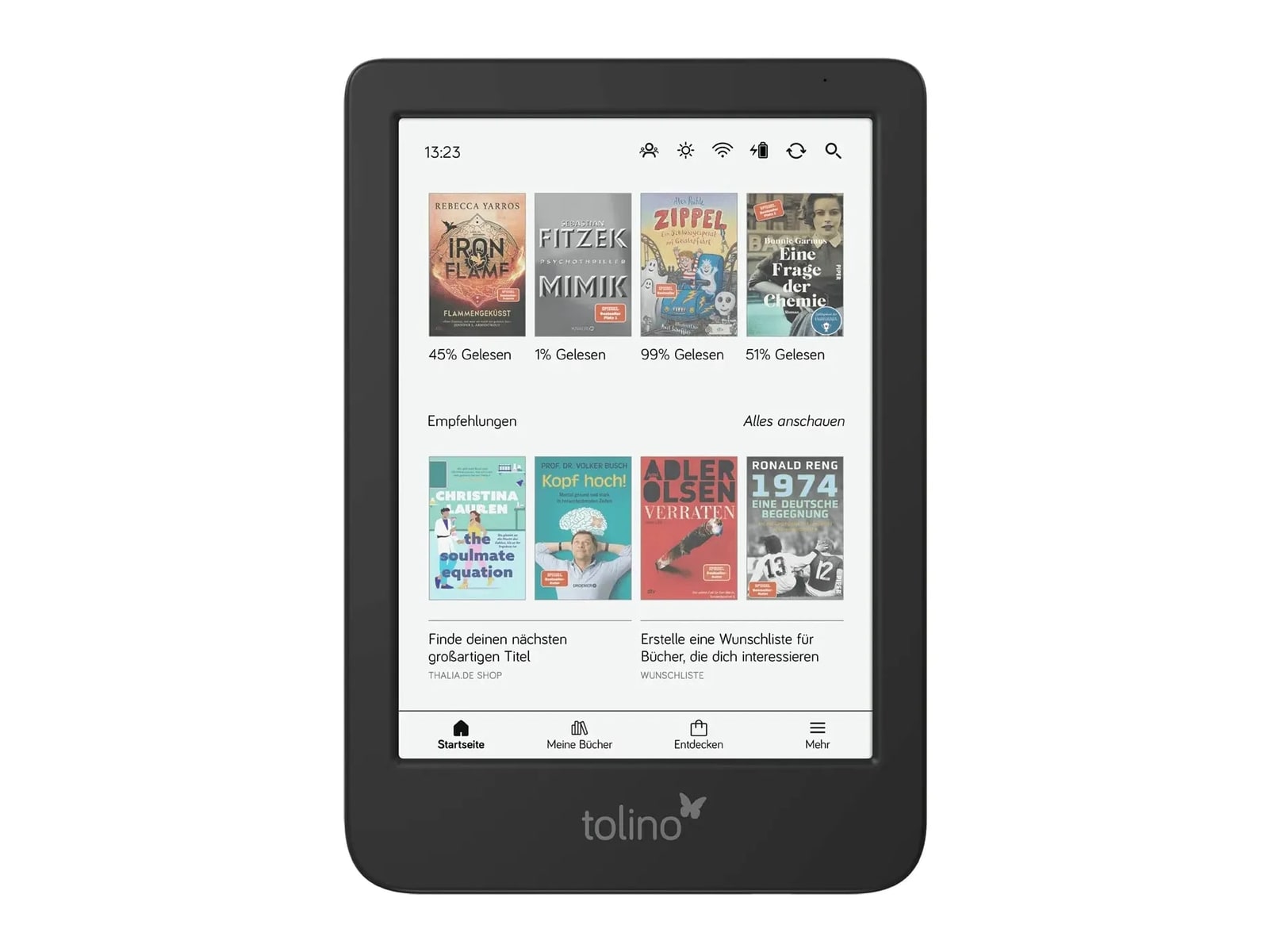 Tolino - Shine Color E-Ink Readers - Black (EU)