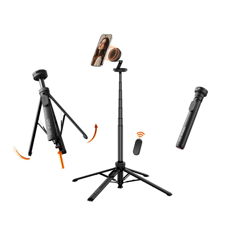 Ulanzi - MT85 Automatic Pop-Up Phone Tripod Camera Accessories - Gray