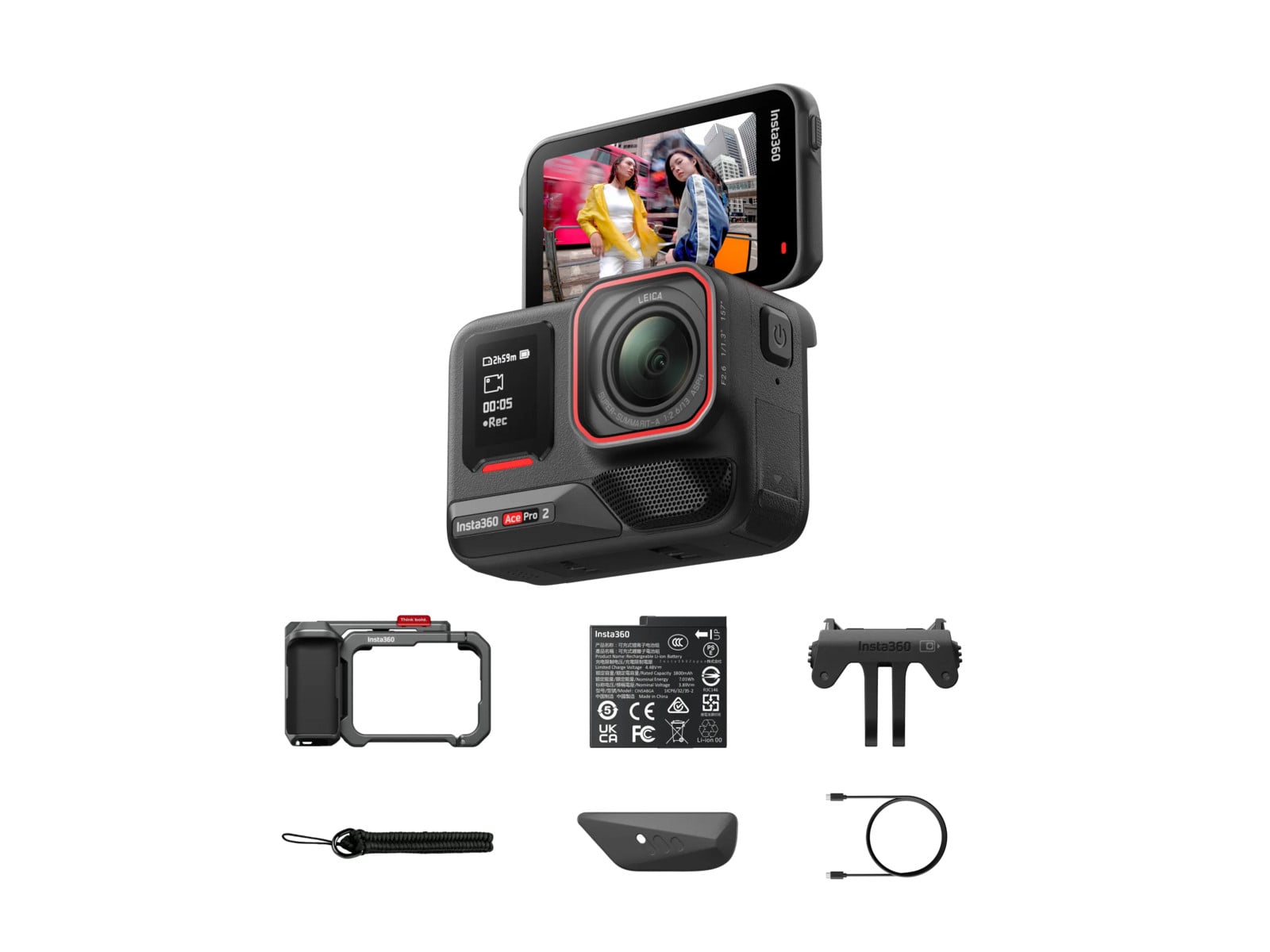 Insta360 - Ace Pro 2 Xplorer Bundle 8K Action Cameras - Slate Gray