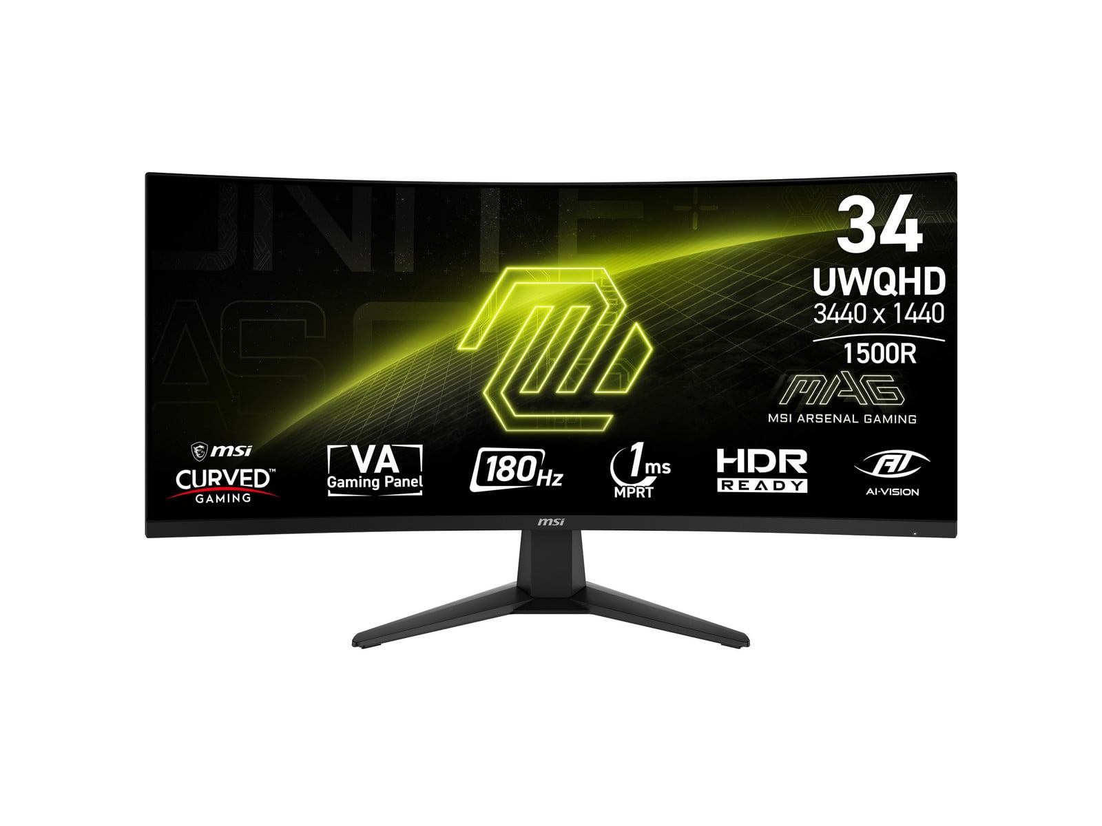 MSI - 34" MAG 346CQ UWQHD 180Hz Ultrawide Monitors