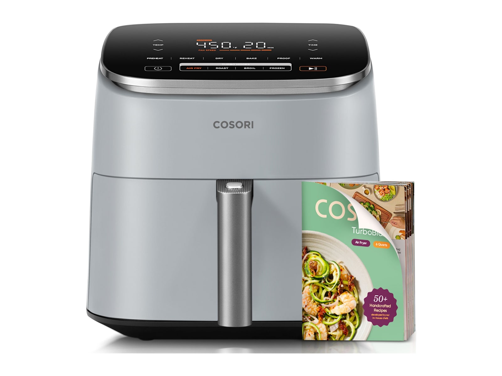 Cosori - TurboBlaze 6.0-Quart Air Fryer Light Gray Air Fryers