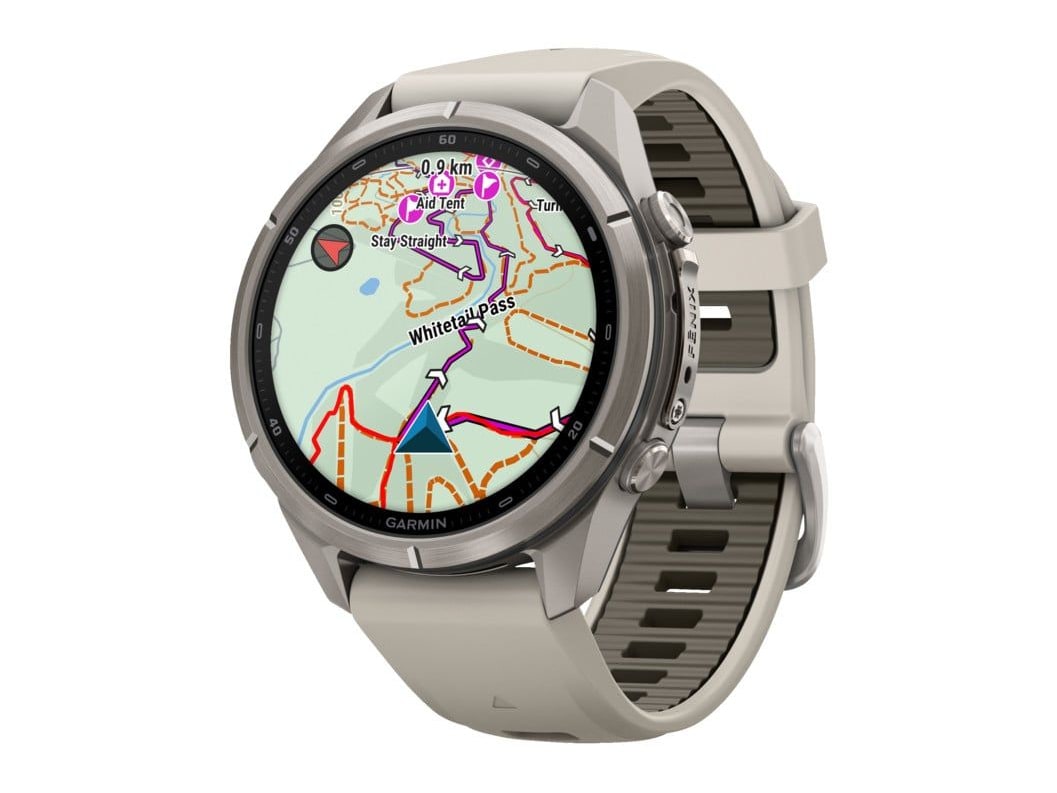Garmin - fenix 9 Pro inReach Titanium 43mm Smart Watches - Mist Gray/Dark Sandstone