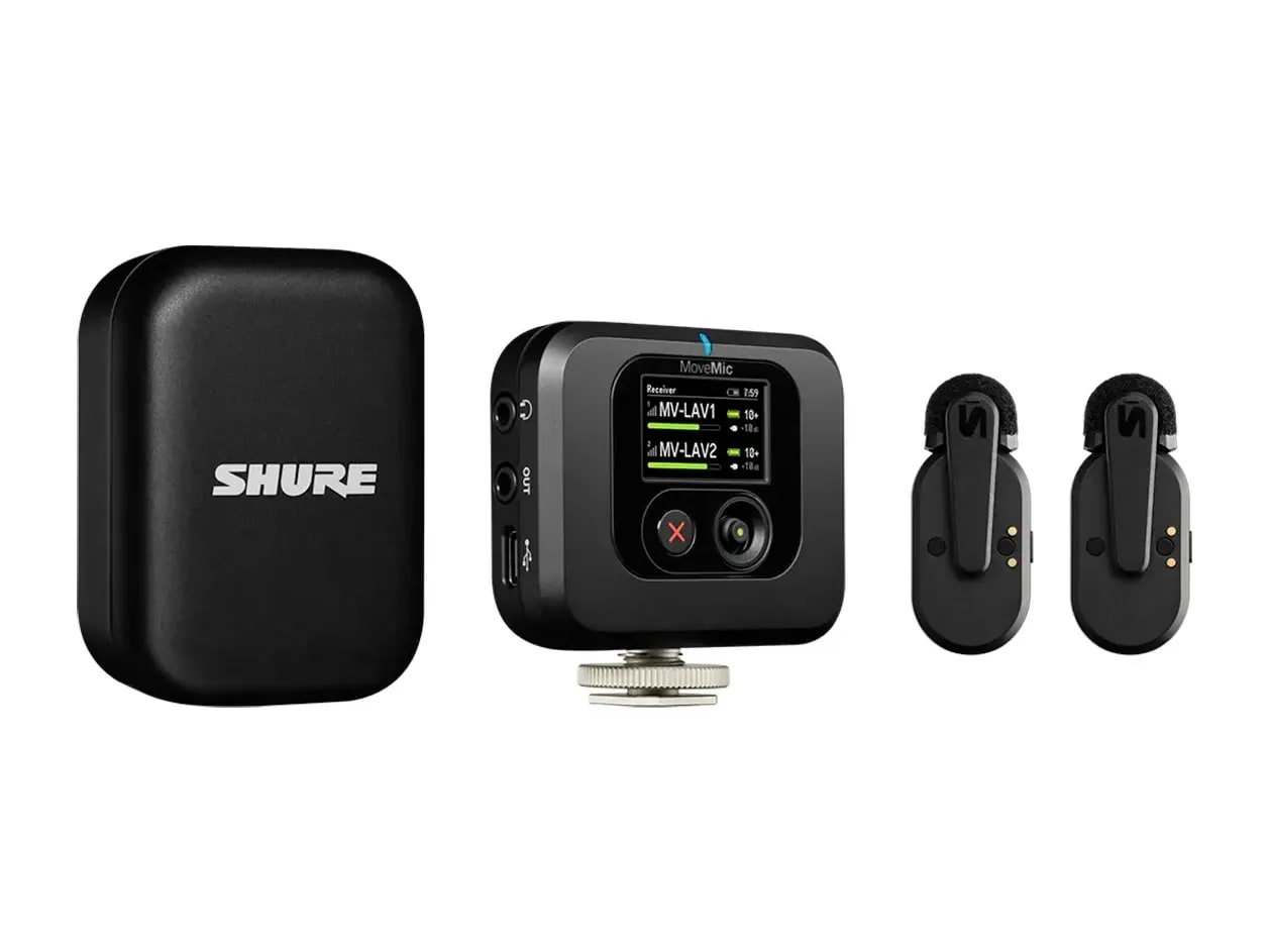 Shure - MoveMic Two-Channel Wireless Lavalier Microphone System Microphones