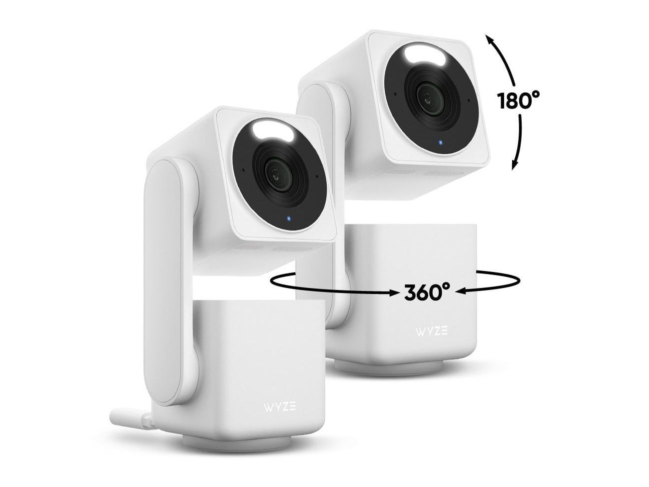 Wyze - Cam Pan v4 White 2-Pack Security Cameras