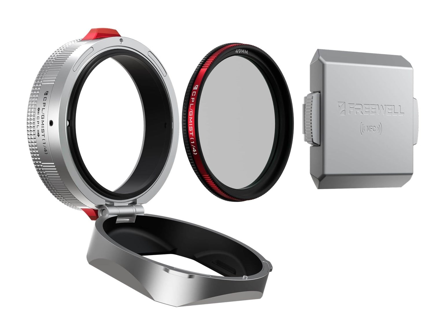 Freewell - Fuji GFX100RF Real Lens Hood Silver Camera Accessories - Silver