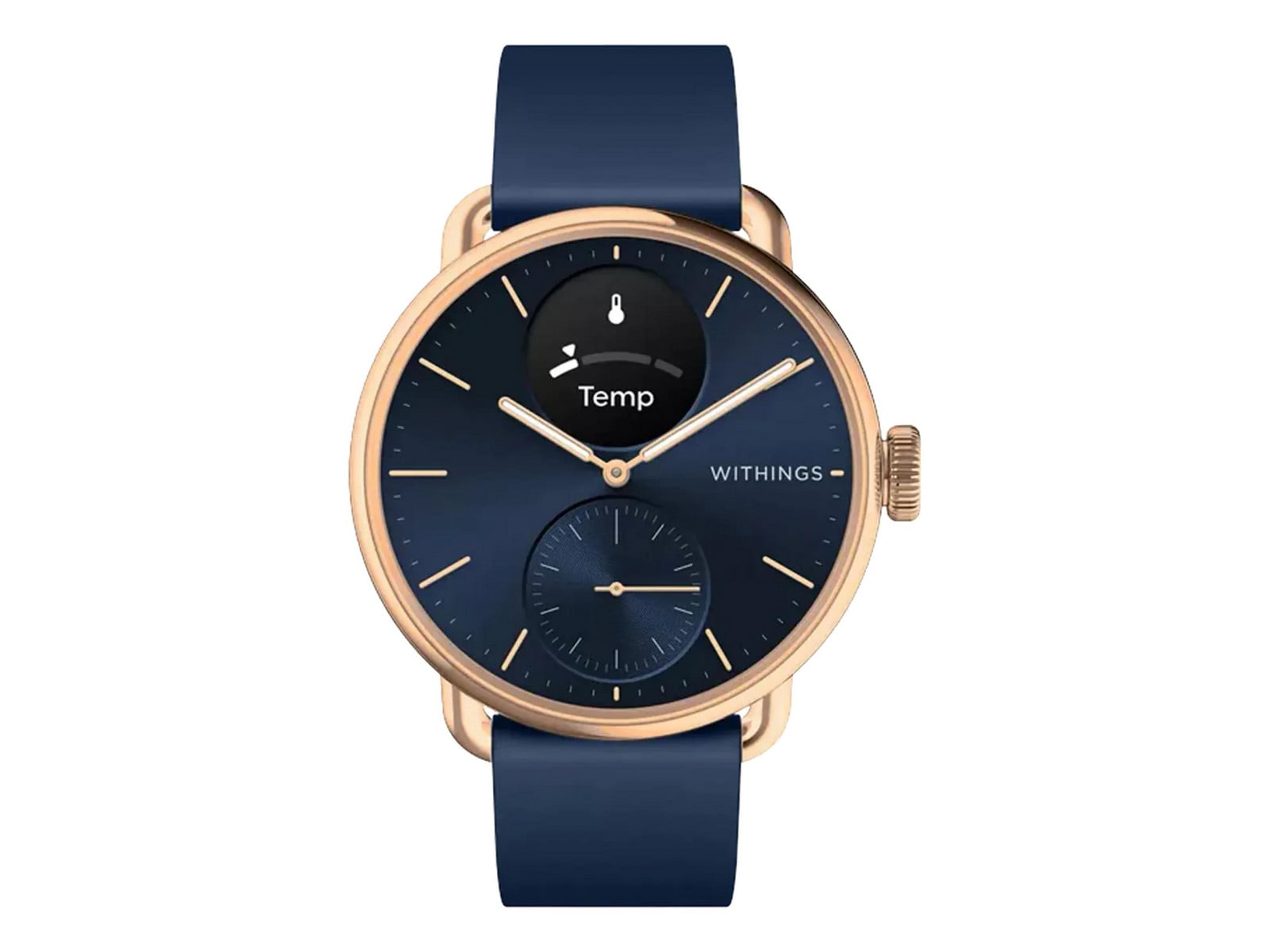 Withings - ScanWatch 2 38mm Smart Watches - Blue/Rose Gold