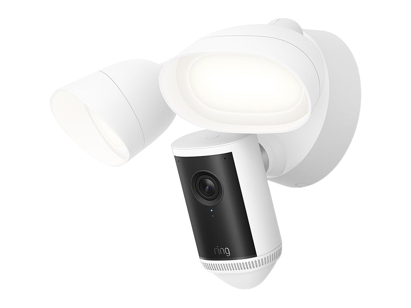 Ring - Wired Floodlight Cam Pro With Retinal 4K Security Camera White Security Cameras