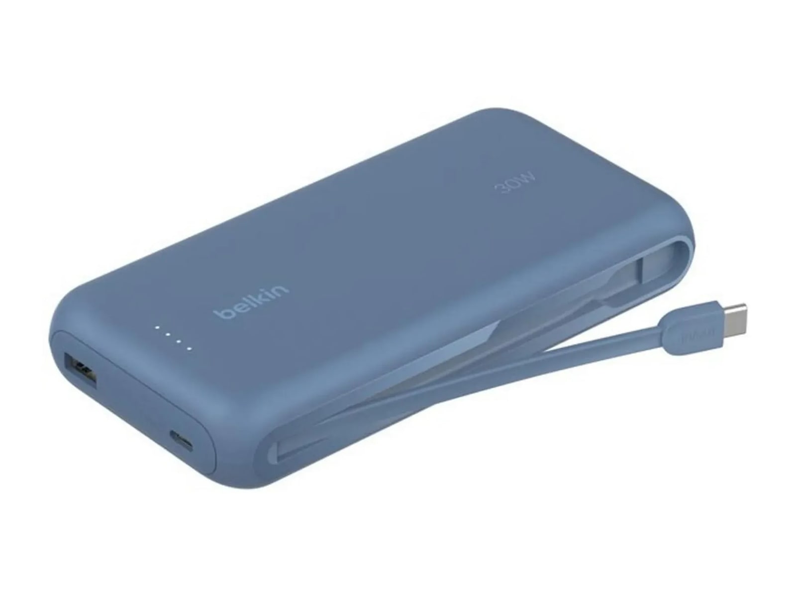 Belkin - BoostCharge Power Bank 20K with Integrated Cable Blue Power Banks