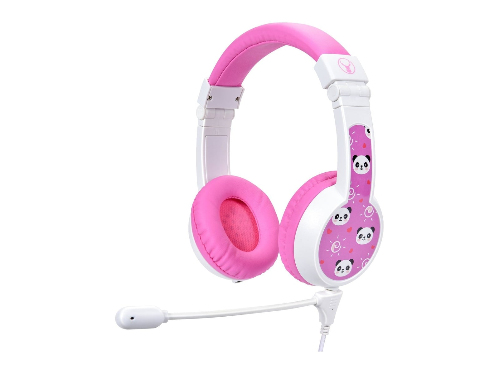 Bonelk - My-Style Kids Wired with Boom Mic On-Ear Headphones - Blush