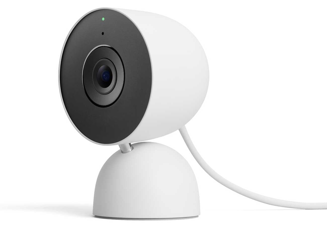 Google - Nest Cam Indoor Security Camera (3rd Gen) Security Cameras - Snow