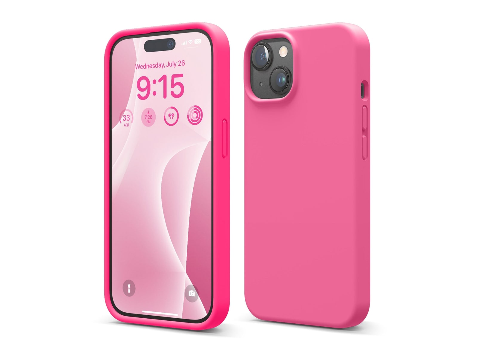 elago - Premium Silicone Case - iPhone 15 - Ice Red