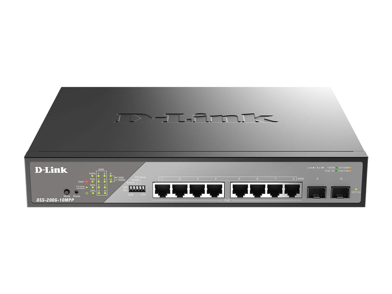 D-Link - DSS-200G-10MPP 10-Port Gigabit PoE+ Managed Switches