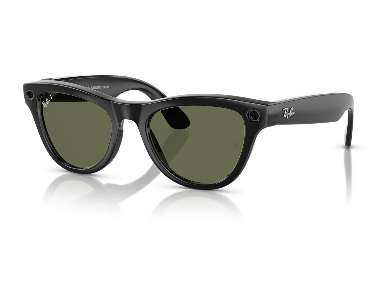 Ray-Ban Meta Skyler (Gen 1) — Shiny Black, G-15 Green Polarized