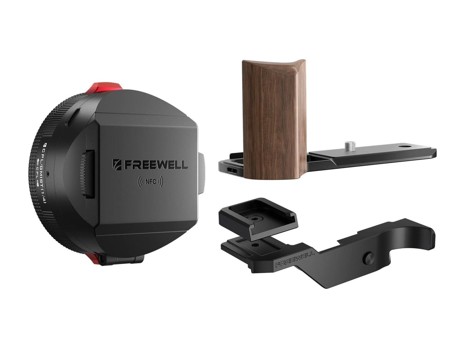 Freewell - Fuji GFX100RF Lens Hood, L Bracket & Thumb Grip Kit Black Camera Accessories - Black