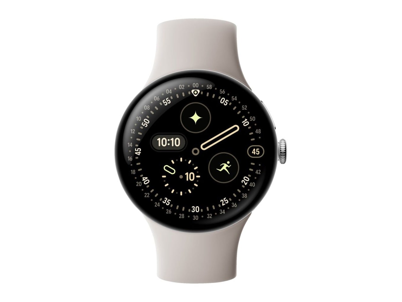 Google - Pixel Watch 4 45mm LTE Smart Watches - Porcelain