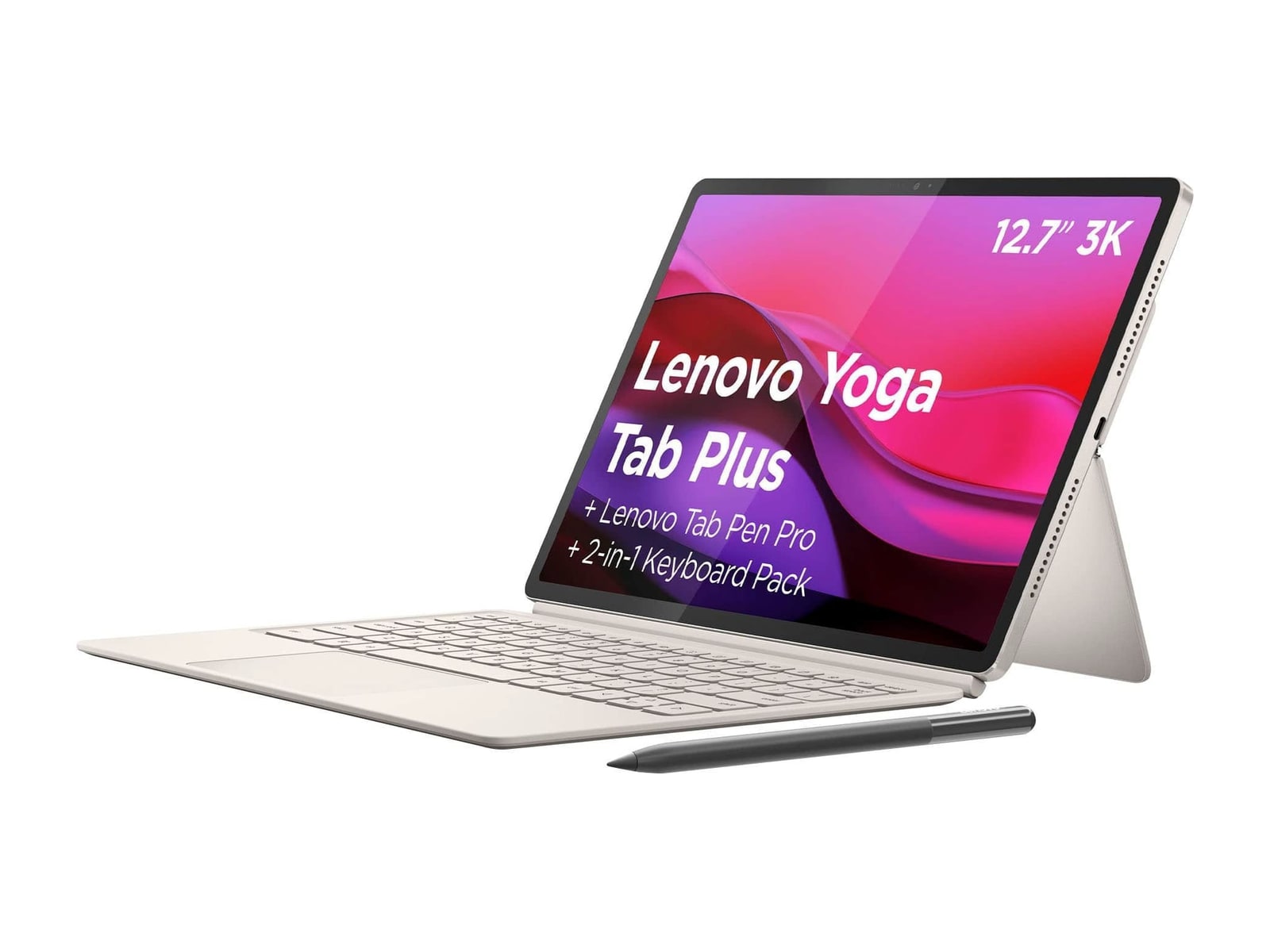 Lenovo - Yoga Tab Plus - 256GB - Wi-Fi - Seashell