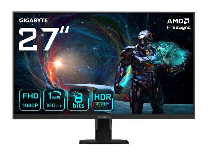 Gigabyte - 27" GS27FA Full HD 180Hz Gaming Monitors