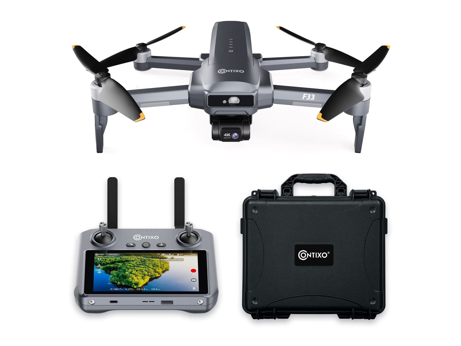 Contixo - F33 Vortex 4K GPS Drone Consumer Drones