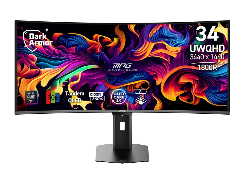 MSI - 34" MPG 341CQRDE UWQHD 360Hz OLED Monitors