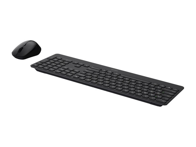 Rapoo - 9390M Keyboard and Mouse Combo Wireless Keyboards - Black