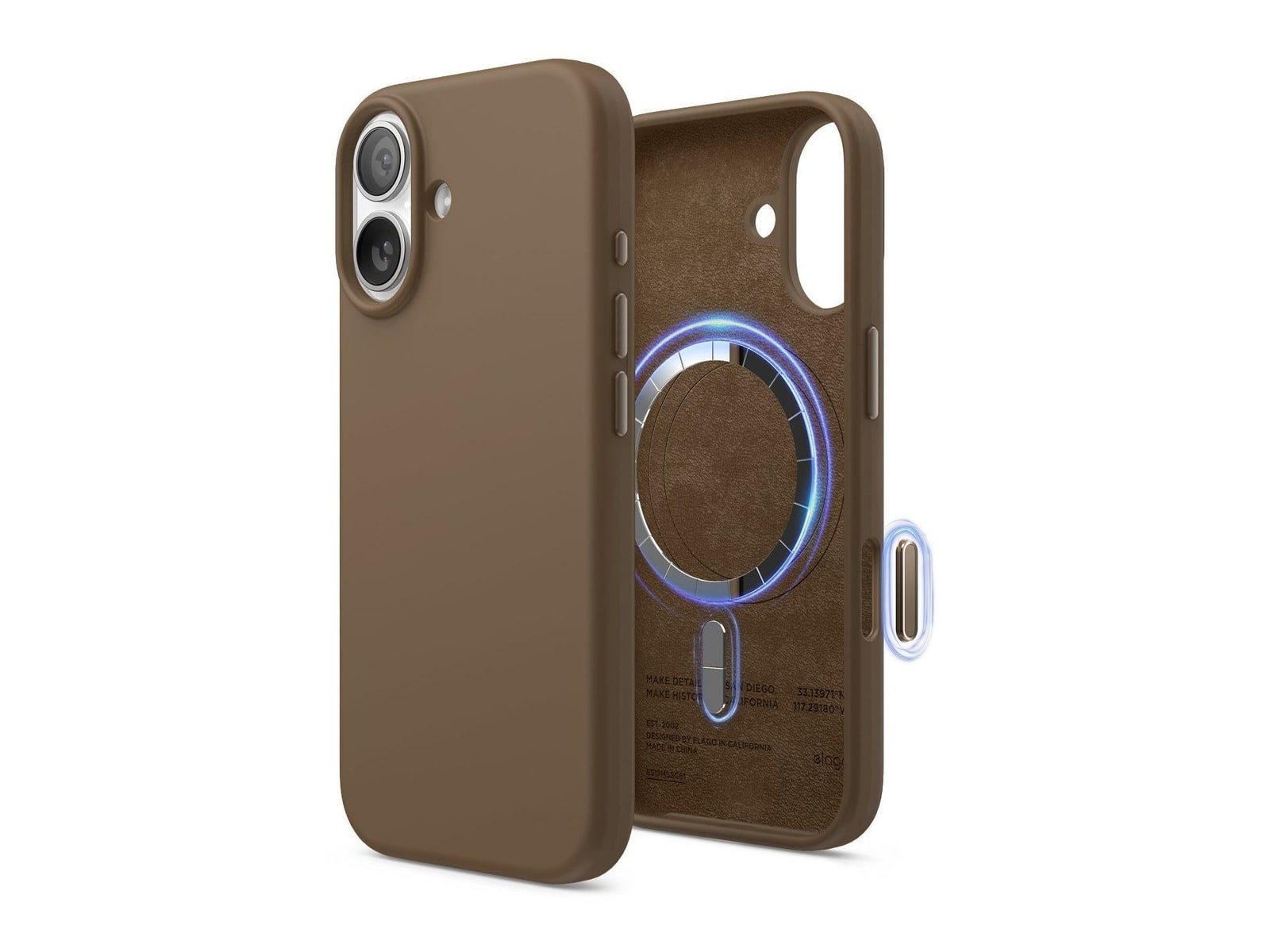 elago - MagSafe Silicone Case - iPhone 17 - Brown
