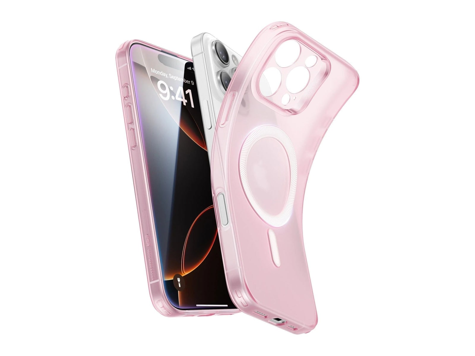 ESR - Zero Clear Case (HaloLock) - iPhone 16 Pro Max - Frosted Pink