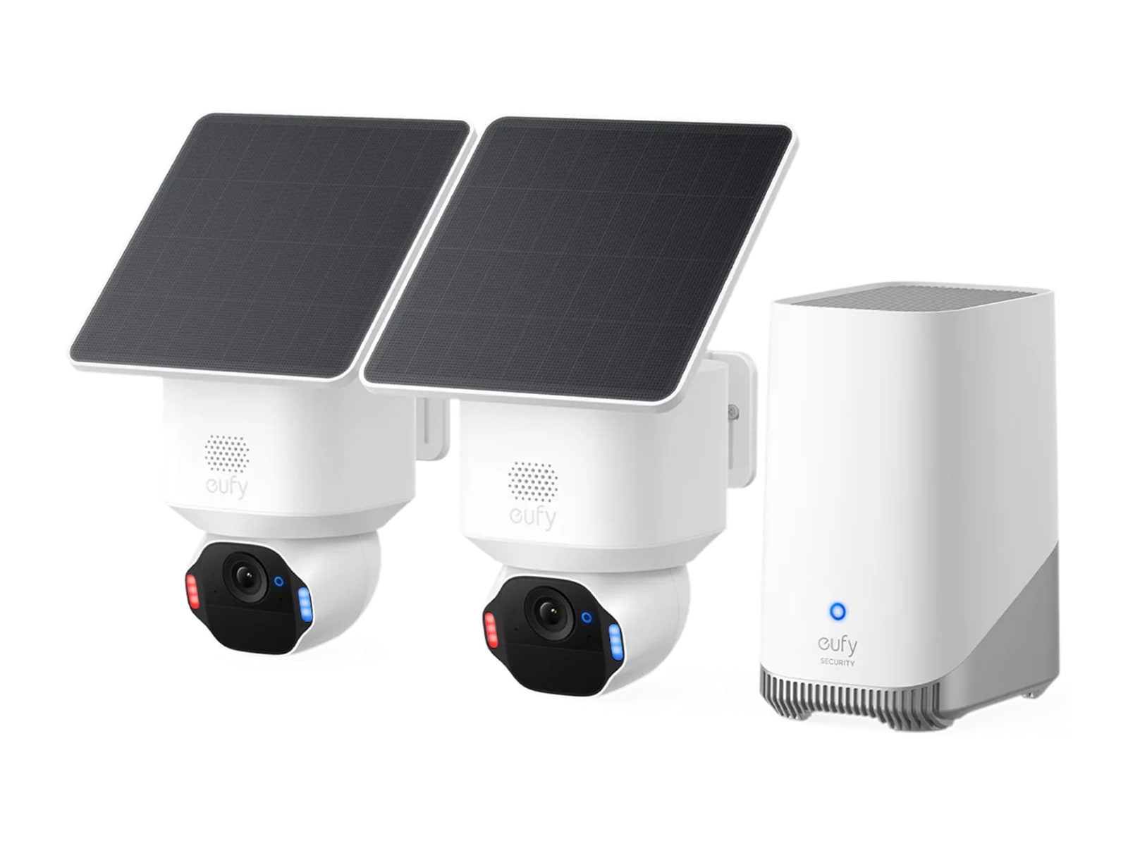 Eufy - SoloCam E42 4K Solar PTZ Camera (2-Cam Kit + HomeBase S380) Security Cameras