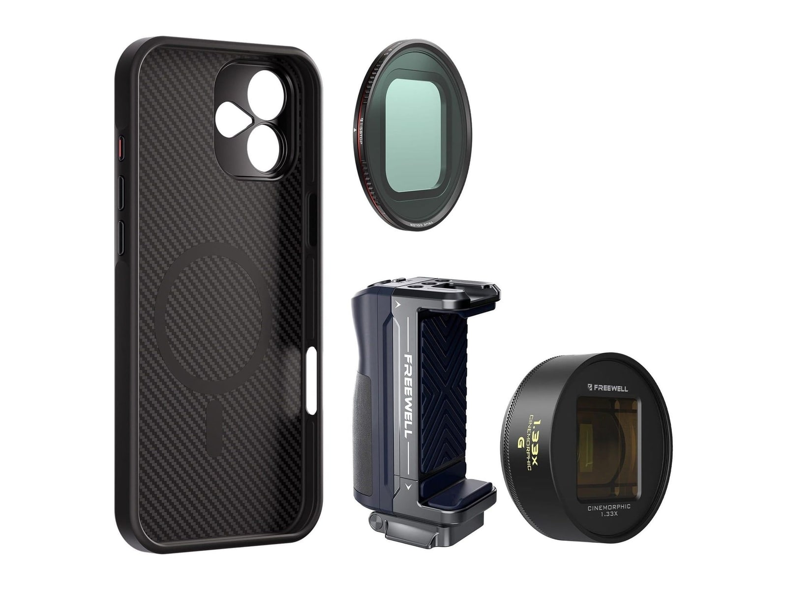 Freewell - iPhone Pro Filmmaker Cine Pro Kit Gold / iPhone 16 Plus Camera Accessories - Gold