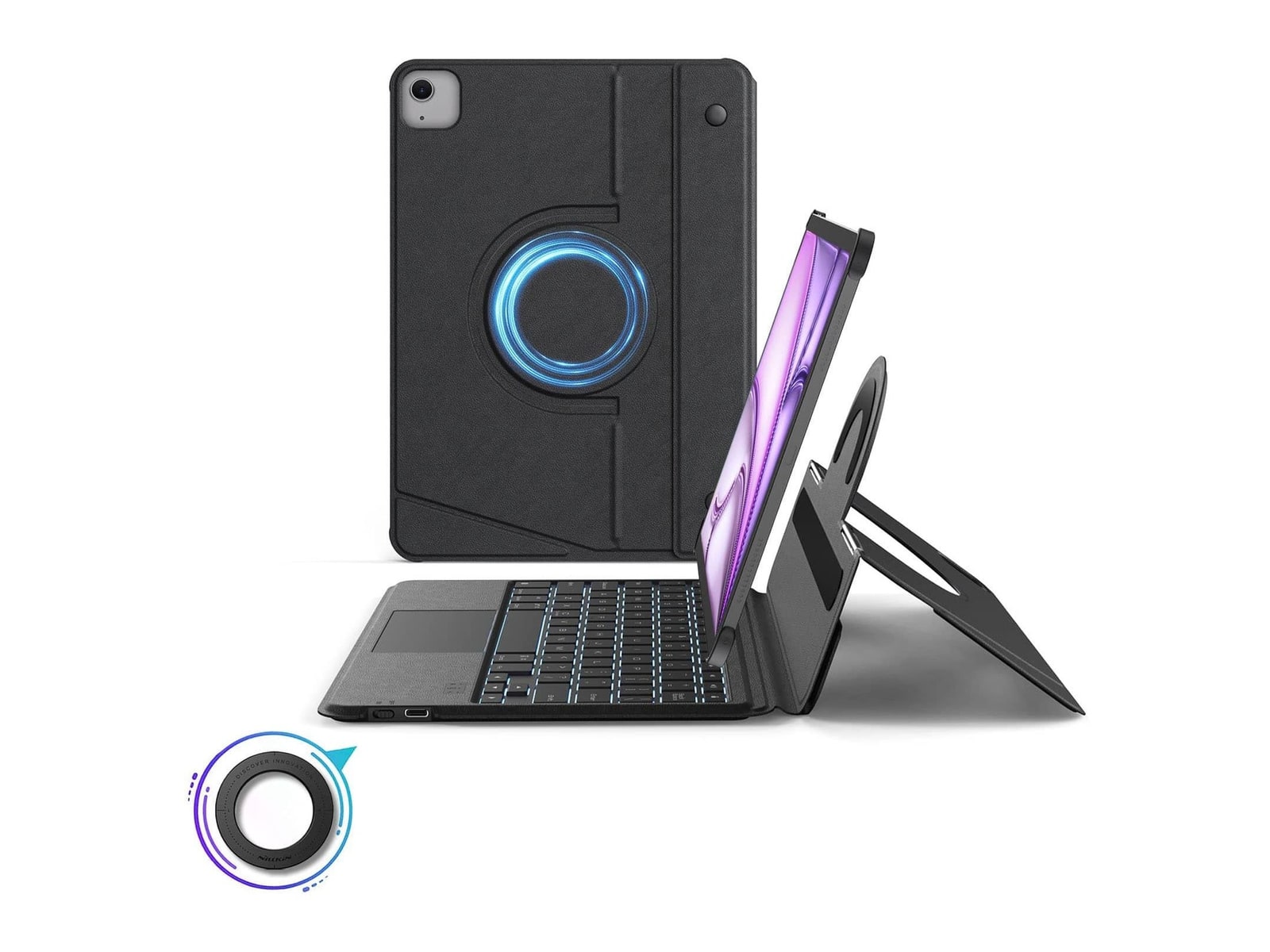 Nillkin - MagicEase Ultra-Slim Magnetic Backlit Keyboard - iPad 13-inch - Black