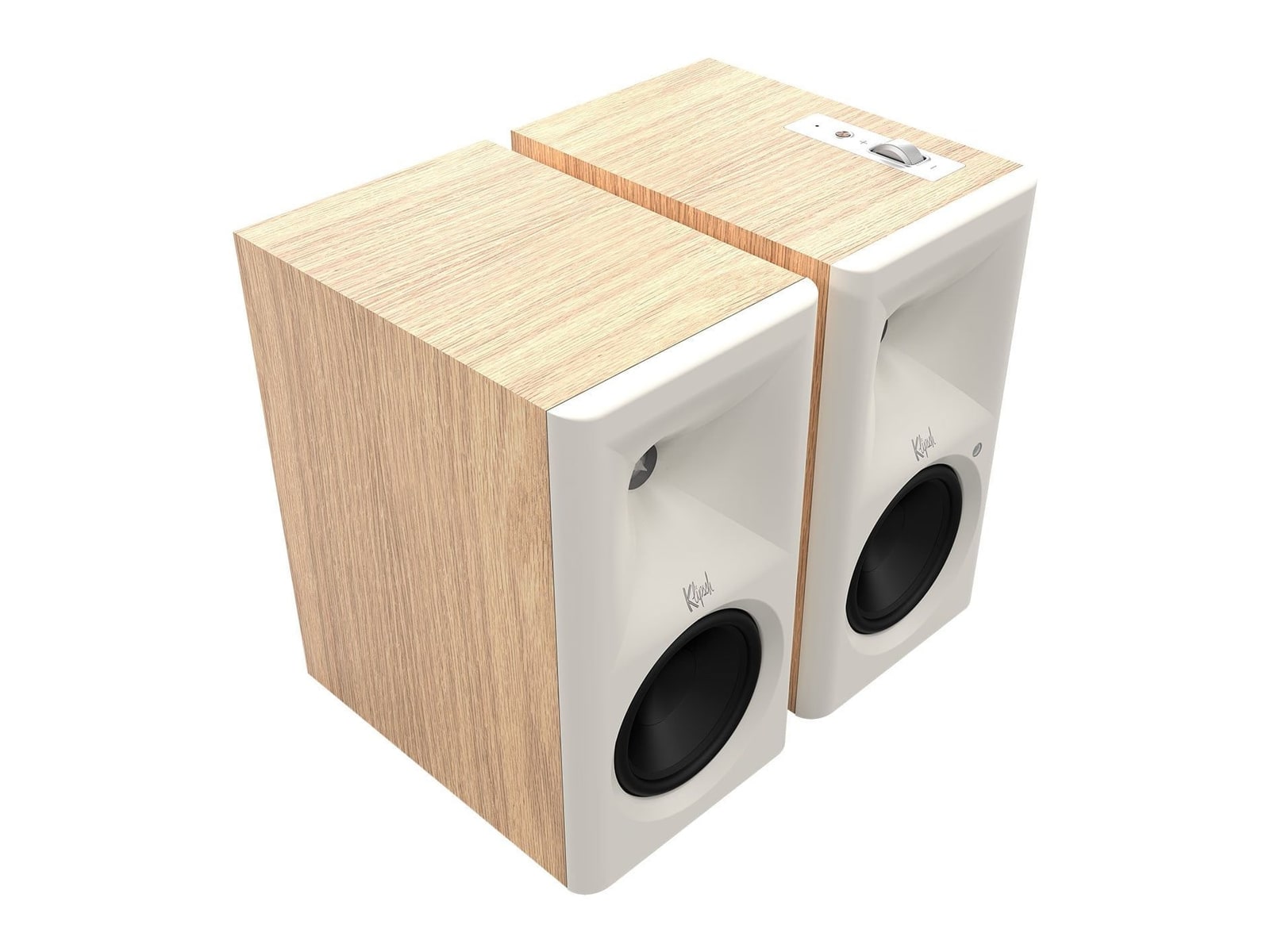 Klipsch - The Fives II with Dolby Atmos in Red Oak (Pair) Speakers - Brown