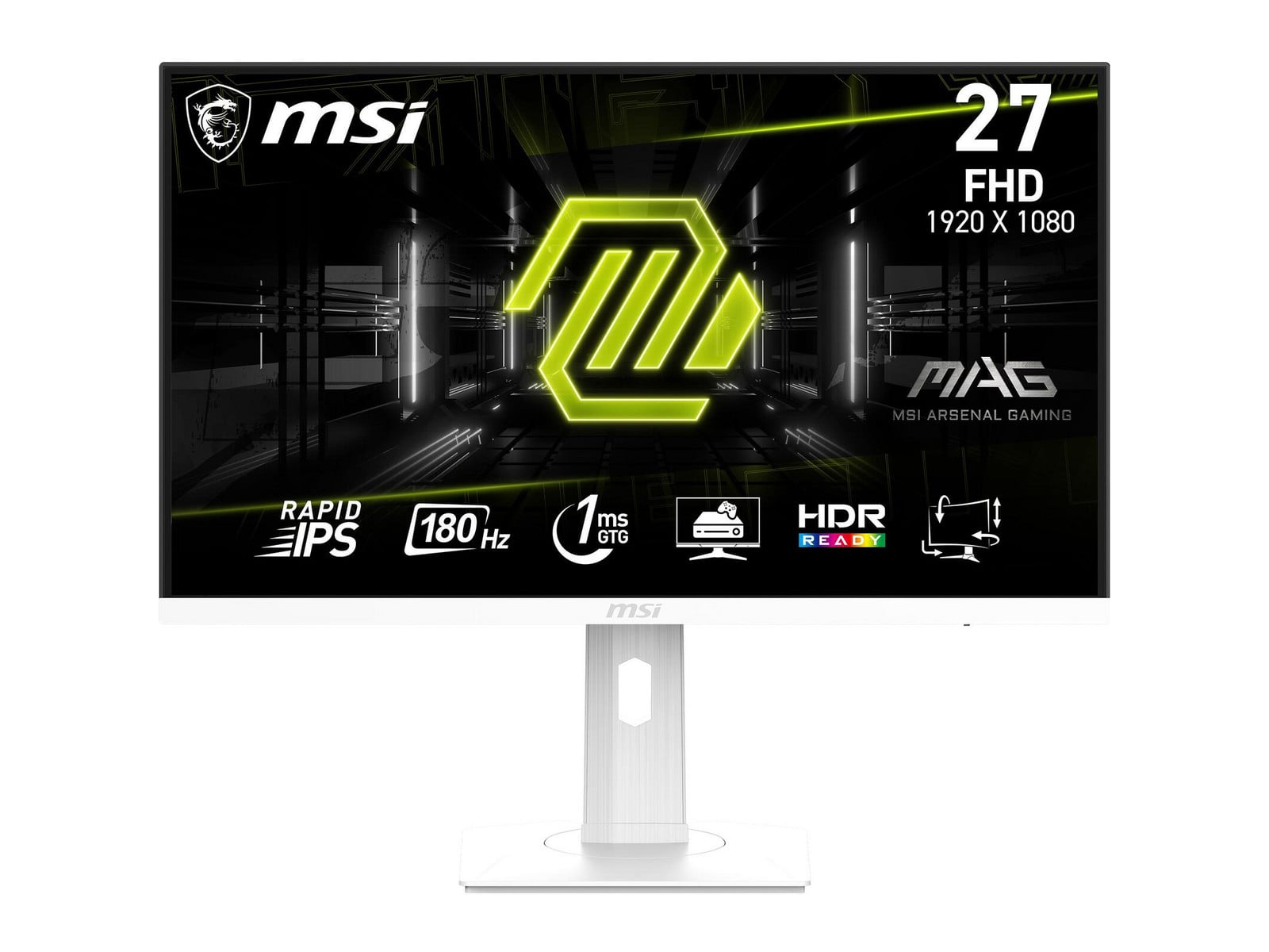 MSI - 27" MAG 274PFW Full HD 180Hz Gaming Monitors - White