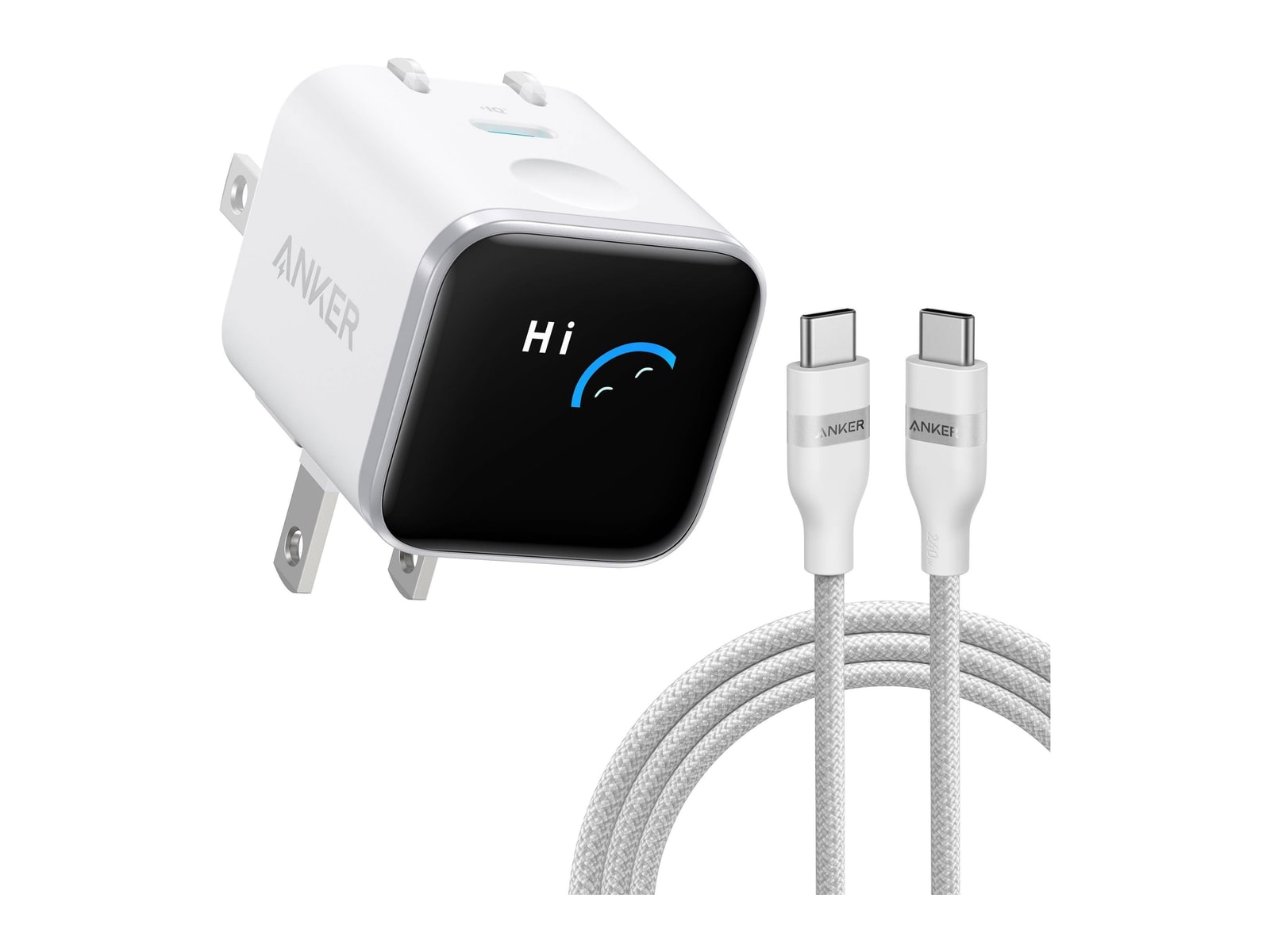 Anker - 45W Digital Wall Charger with USB-C to USB-C Cable 6 ft Wall Chargers