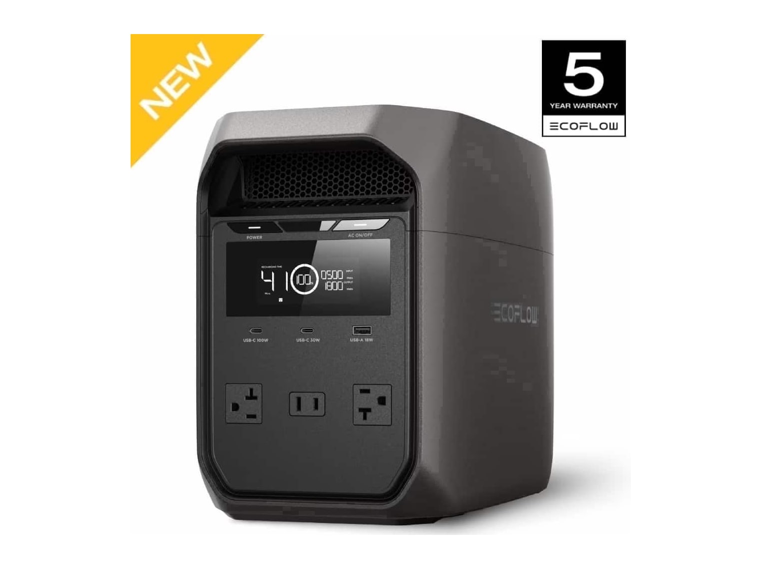 EcoFlow - DELTA 3 Classic 1024Wh Portable Power Stations - Black