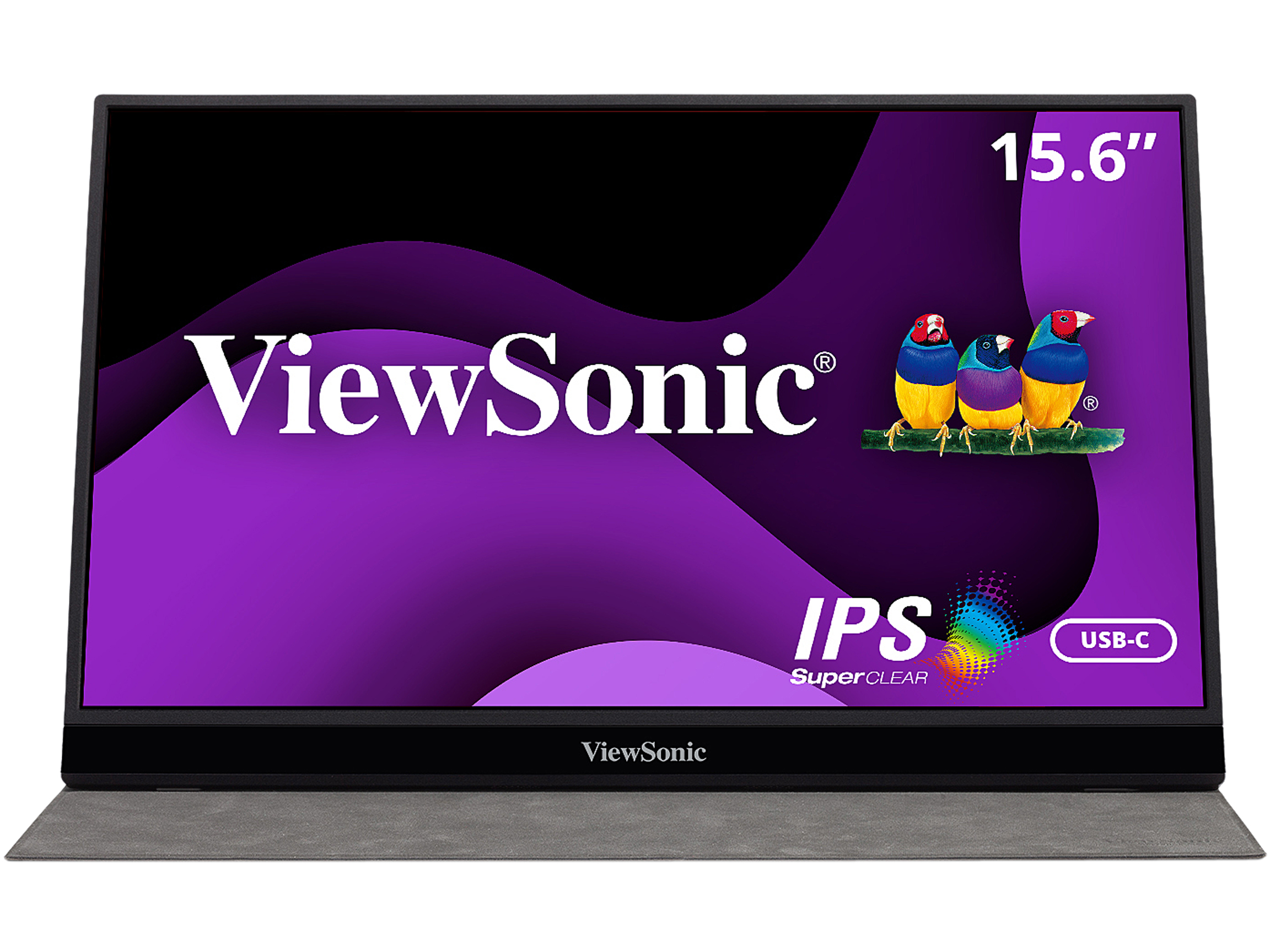 ViewSonic - 15.6" VG1655 FHD 60Hz Portable Monitors - Silver