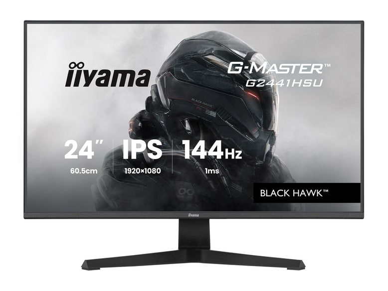 iiyama - 24" G-Master Black Hawk G2441HSU-B1 Full HD 144Hz Gaming Monitors - Black