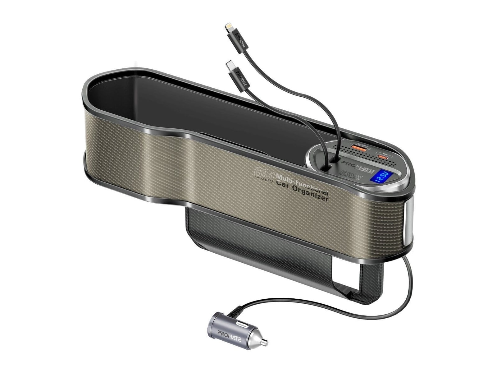 Promate - CarMate-RPD Brown Car Chargers