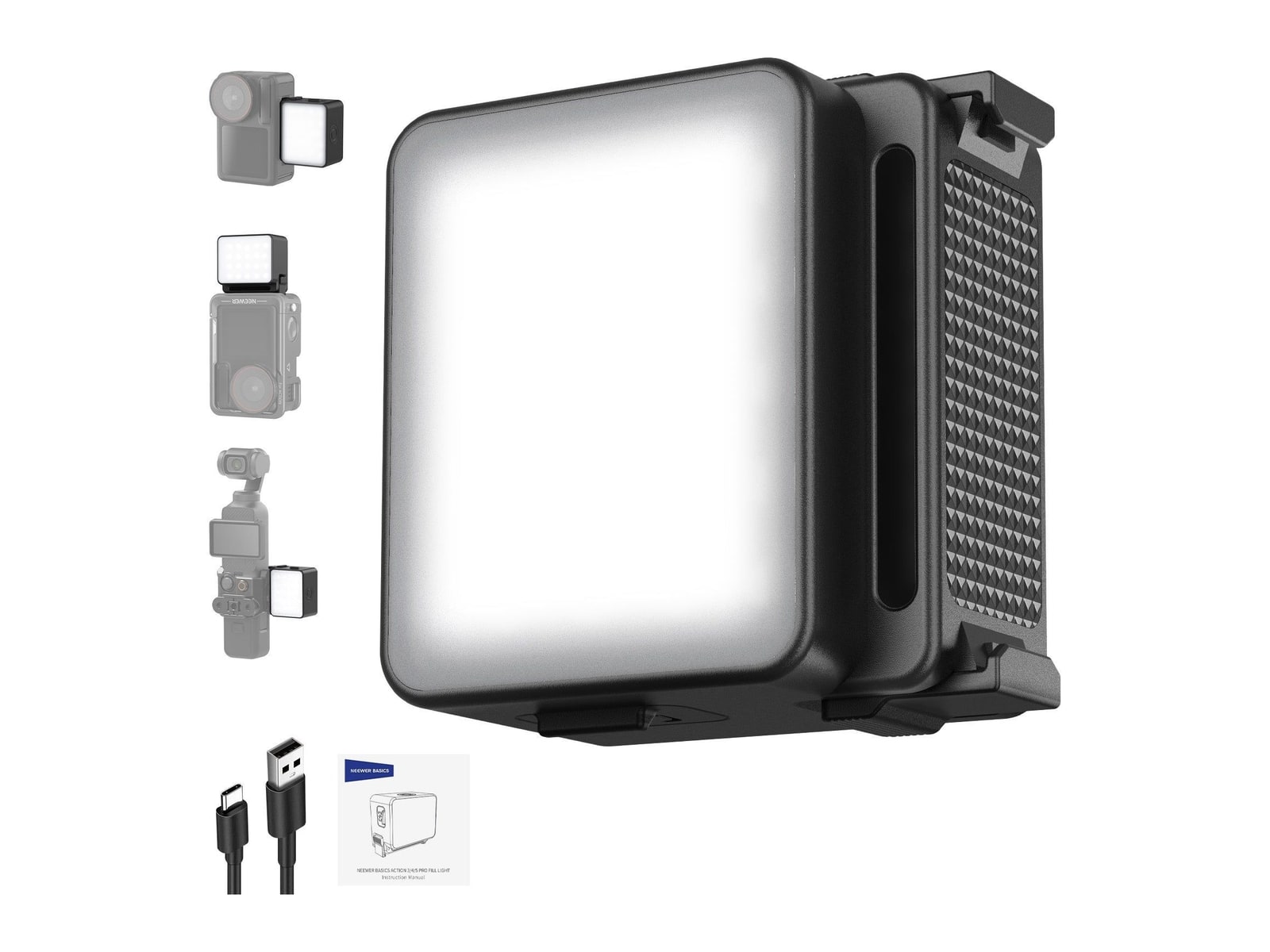 Neewer - BASICS M20 Magnetic Mini Light for DJI OSMO Action 3/4/5 PRO Camera Accessories