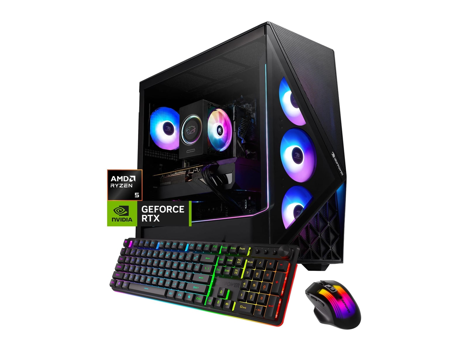 iBUYPOWER - Slate SBA5N5601 - AMD Ryzen 5 8400F chip - 16GB Memory - 1TB SSD - Black