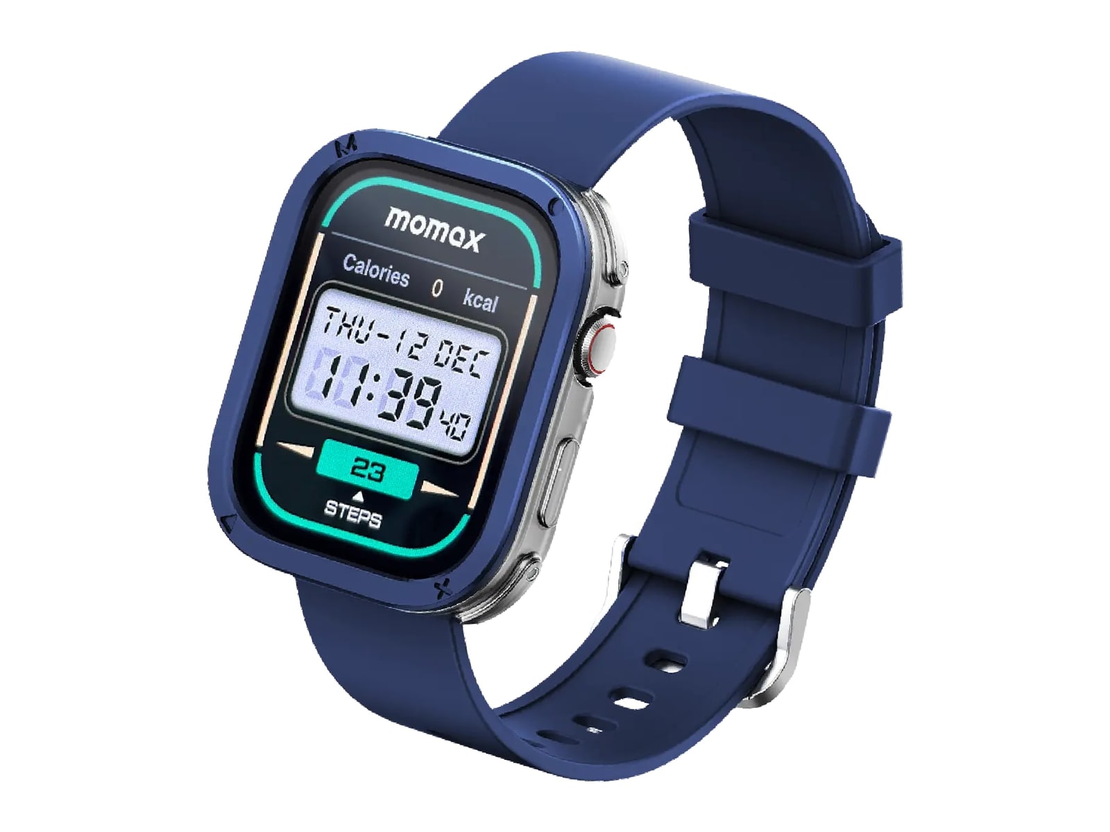 MOMAX - 1-Wear+ Pro Smart Watch Smart Watches - Dark Blue