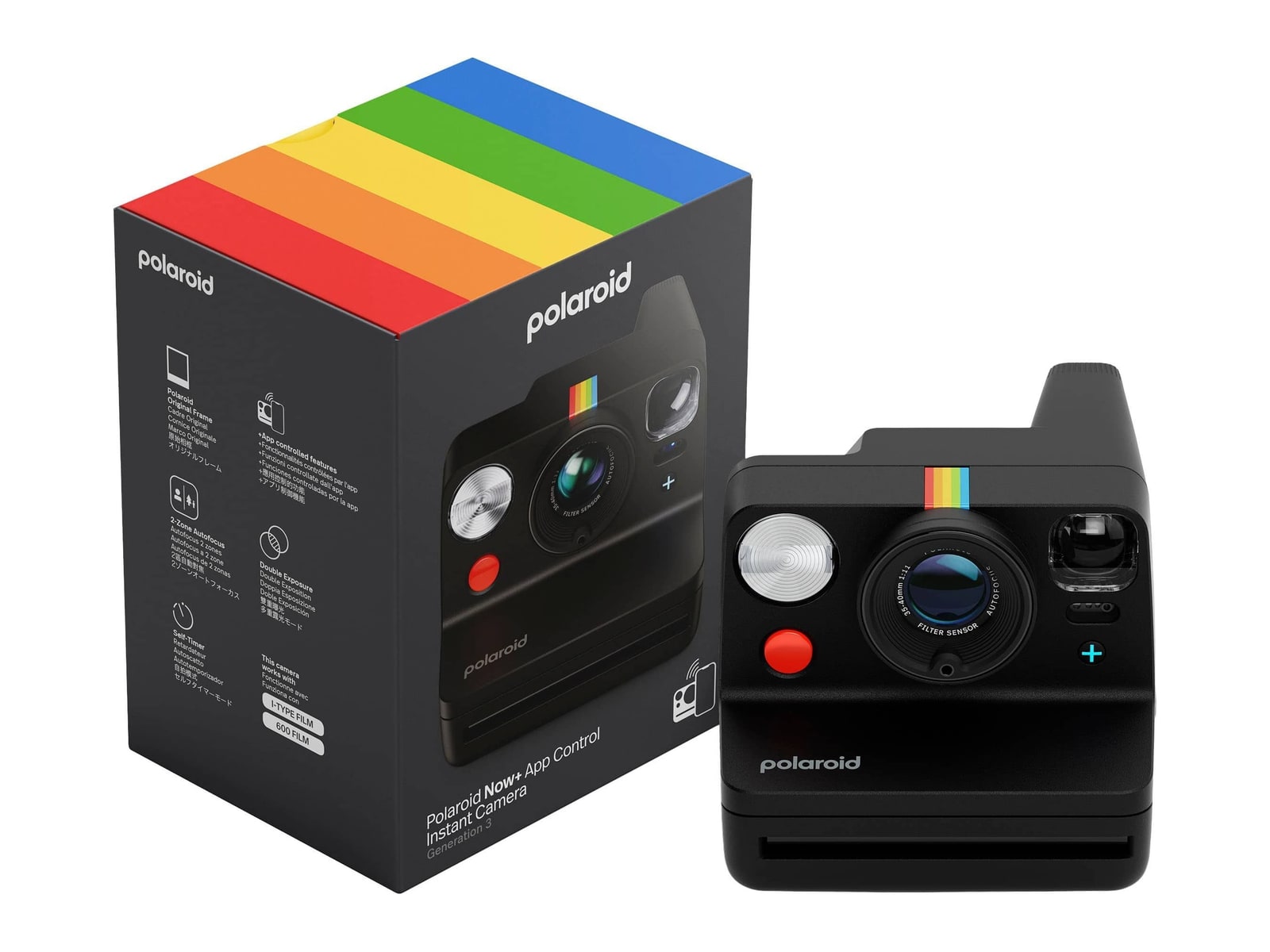 Polaroid - Now+ Instant Camera Generation 3 Instant Cameras - Black