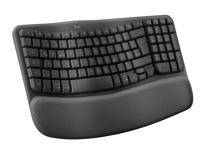 Logitech - Wave Keys Wireless Ergonomic Keyboards - Gray (UK)