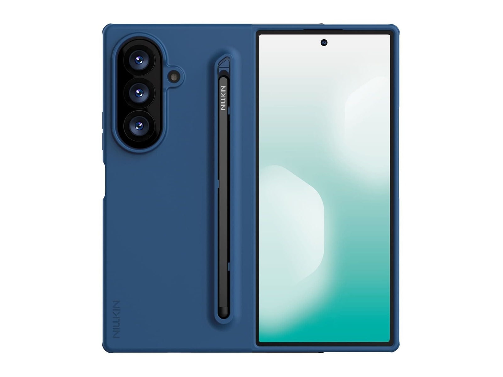 Nillkin - Flex Pure Fold Case with Stylus Pen - Galaxy Z Fold 8 Ultra - Blue