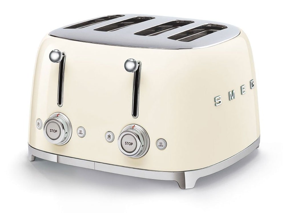 Smeg - 50's Retro Style 4-Slot Toaster In Cream Toasters & Ovens