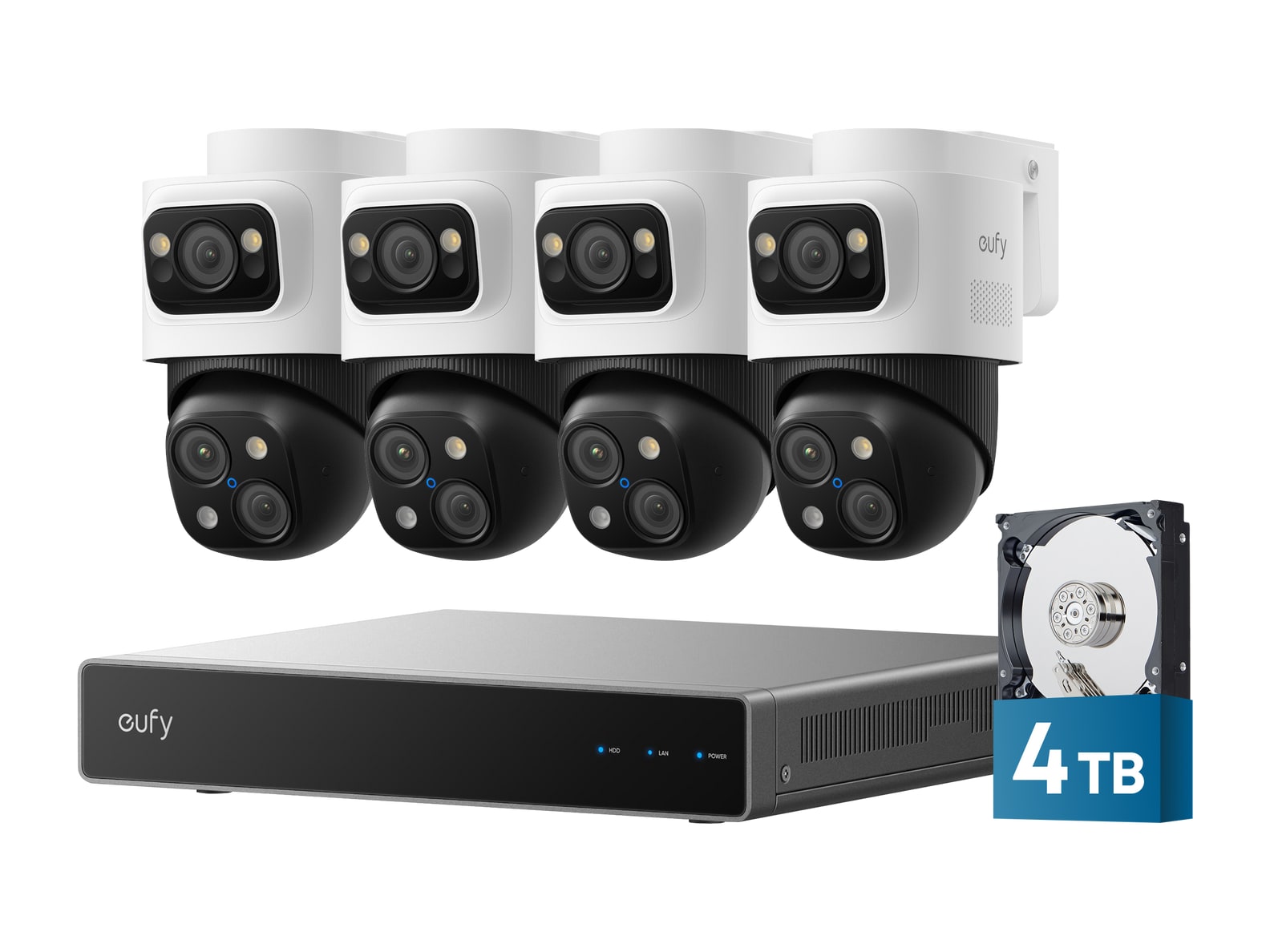 Eufy - 4K NVR Security Camera System S4 Max with 4 TB HDD Security Cameras